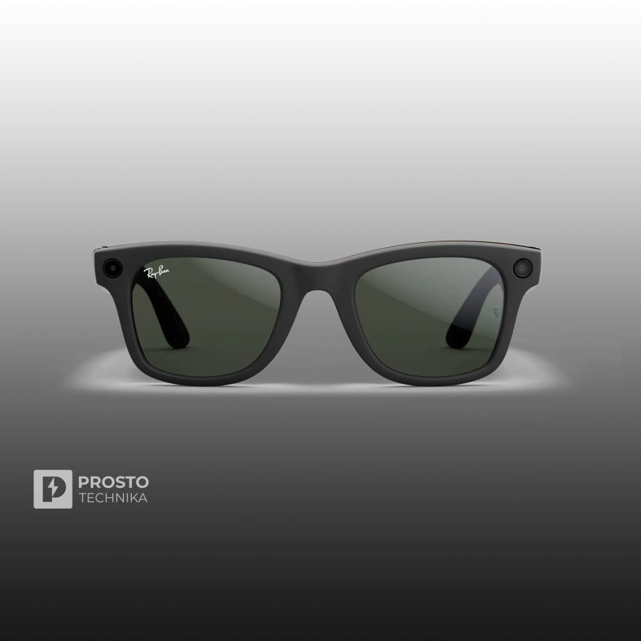 Ray-Ban Wayfarer (Gen 1) Матовый Чёрный с Прозрачно-Графитово-Зелеными Линзами